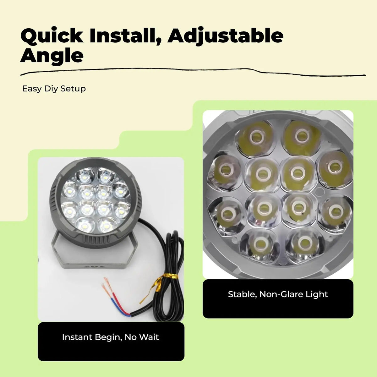 Motorcycle LED Light High Brightness Headlight IP67 Waterproof Driving Lamp for Night Ride Rain  - LED Motorcycle Light