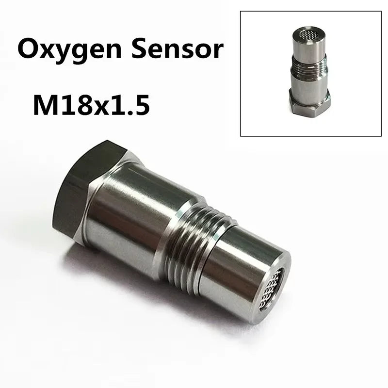 2PCS Off-Road Performance Oxygen Sensor Adapter M18X1.5 CEL Fix O2 Sensor for Catalyst CSV Auto  - Automotive LED Light