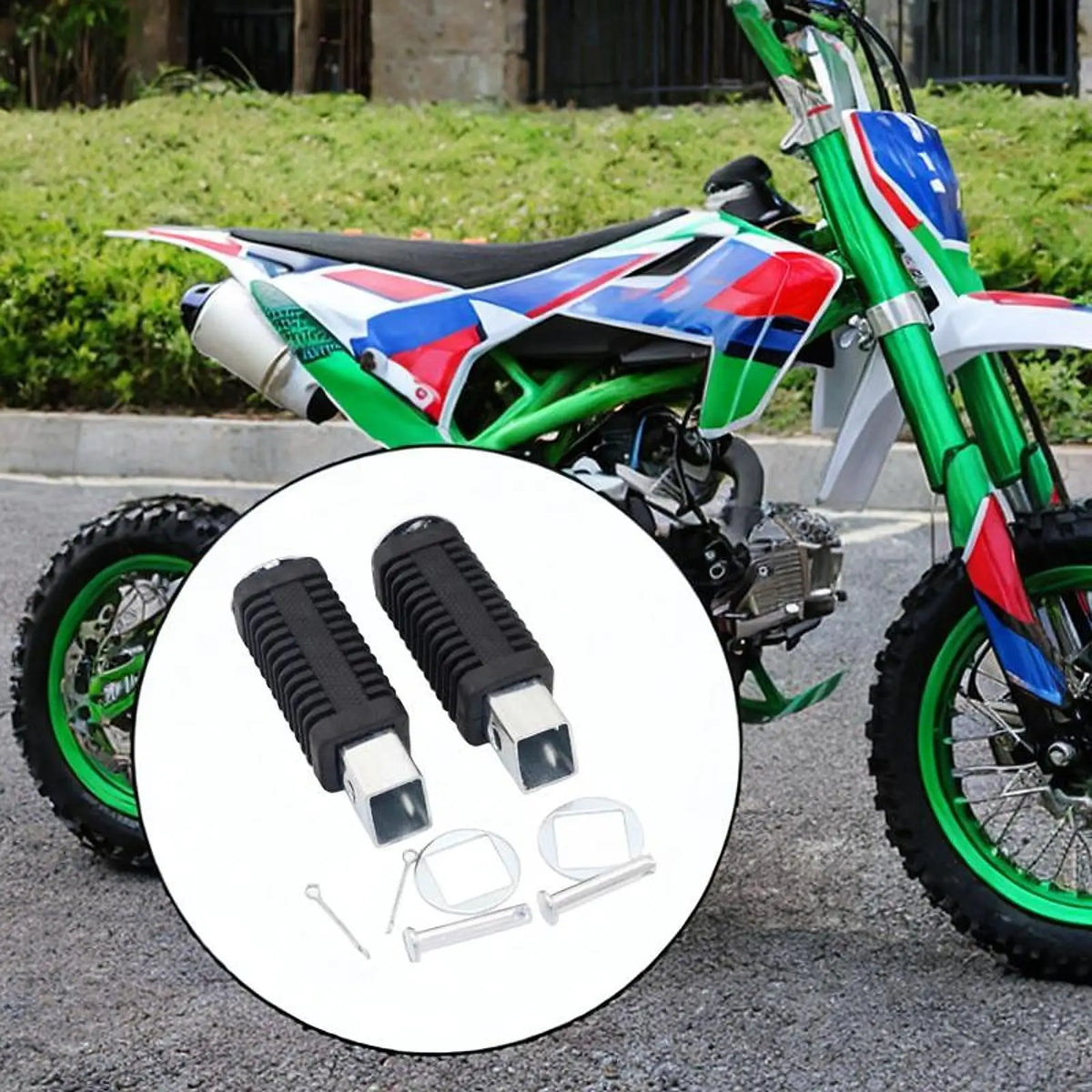 Mini Bike Foot Pegs Foot Pedal for 49cc Sturdy Stable Metal Easy Installation Motocycle Accessor - Automotive LED Light