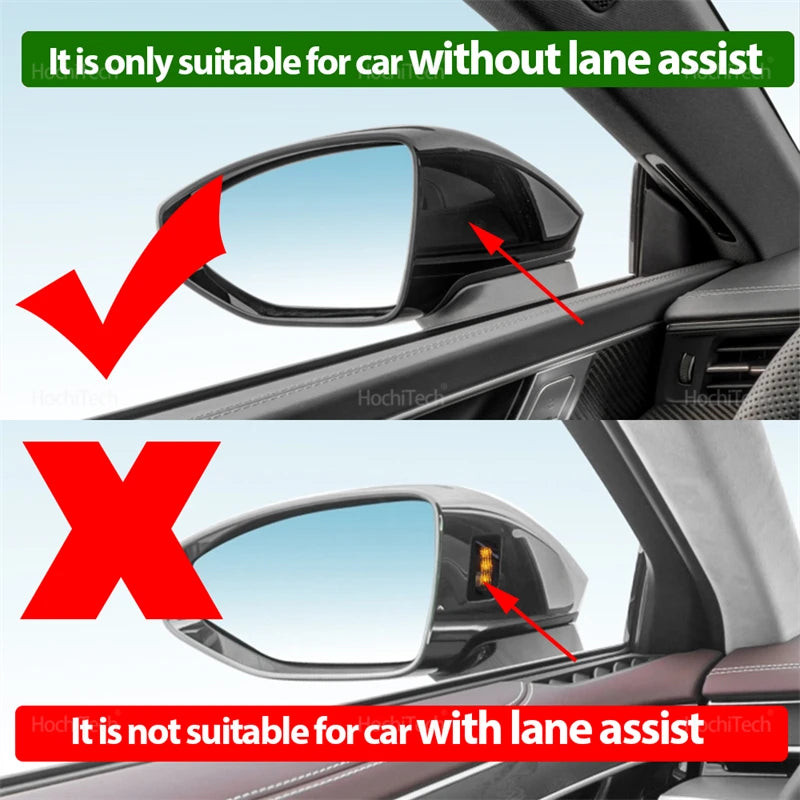For Audi A3 S3 RS3 8V 2013-2019 2pcs Glossy Black Horn Style Add on Rearview Ext for Audi RS3 S3 A3 2013-2019 - Automoti