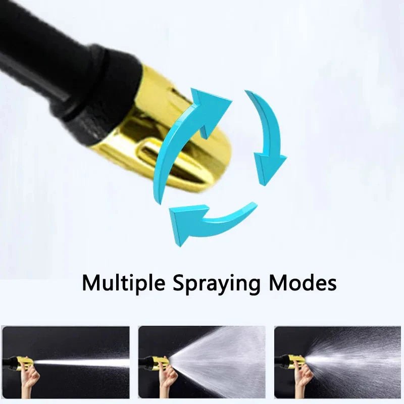 High Pressure Car Washing Water Gun Long Rod Nozzle Garden Hose Nozzle Multi-Function Watering T - Automotive LED Light