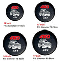 AD Car Tire Cover 14" - 17" Inch 4WD 4x4 PVC Leather Spare Wheel Tire Cover Case Bag Pouch Prote - Automotive LED Light