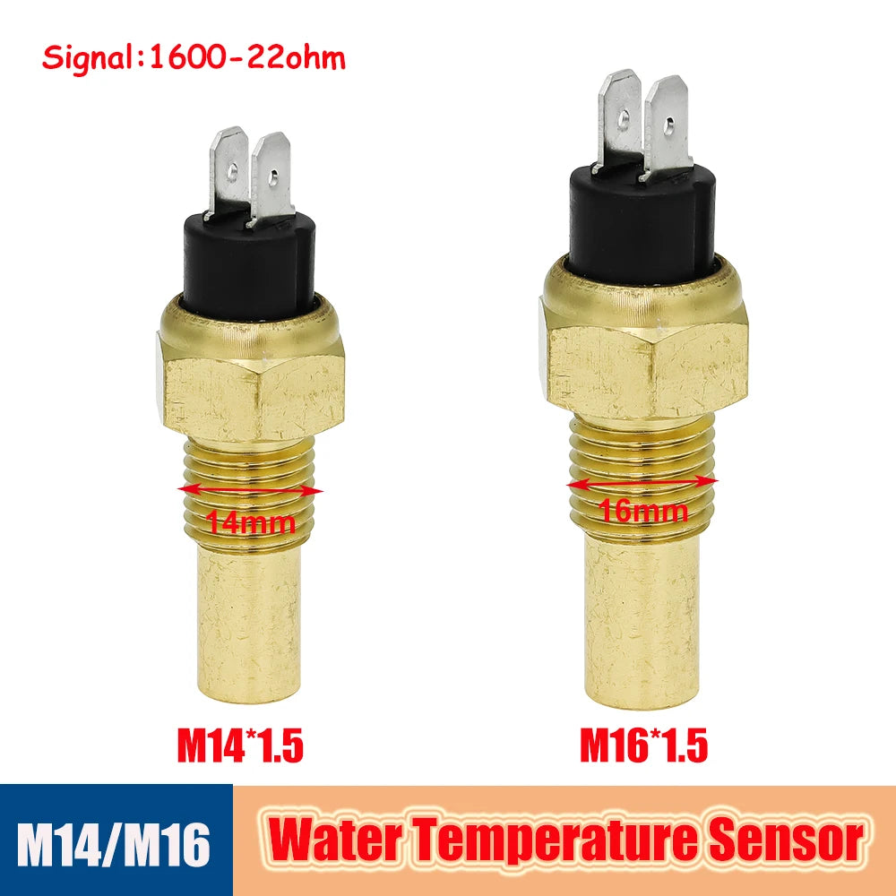 12V/24V Universal Water Temp Sensor 1/8 NPT for Car Boat Motorcycle Gauge Water Temperature Mete - Automotive LED Light