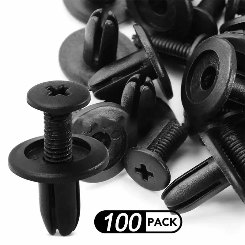 Car Buckle 8mm Hole Plastic Rivets Fixed Buckle Fastener Expansion Screw Auto Vehicle Door Trim  - Automotive LED Light