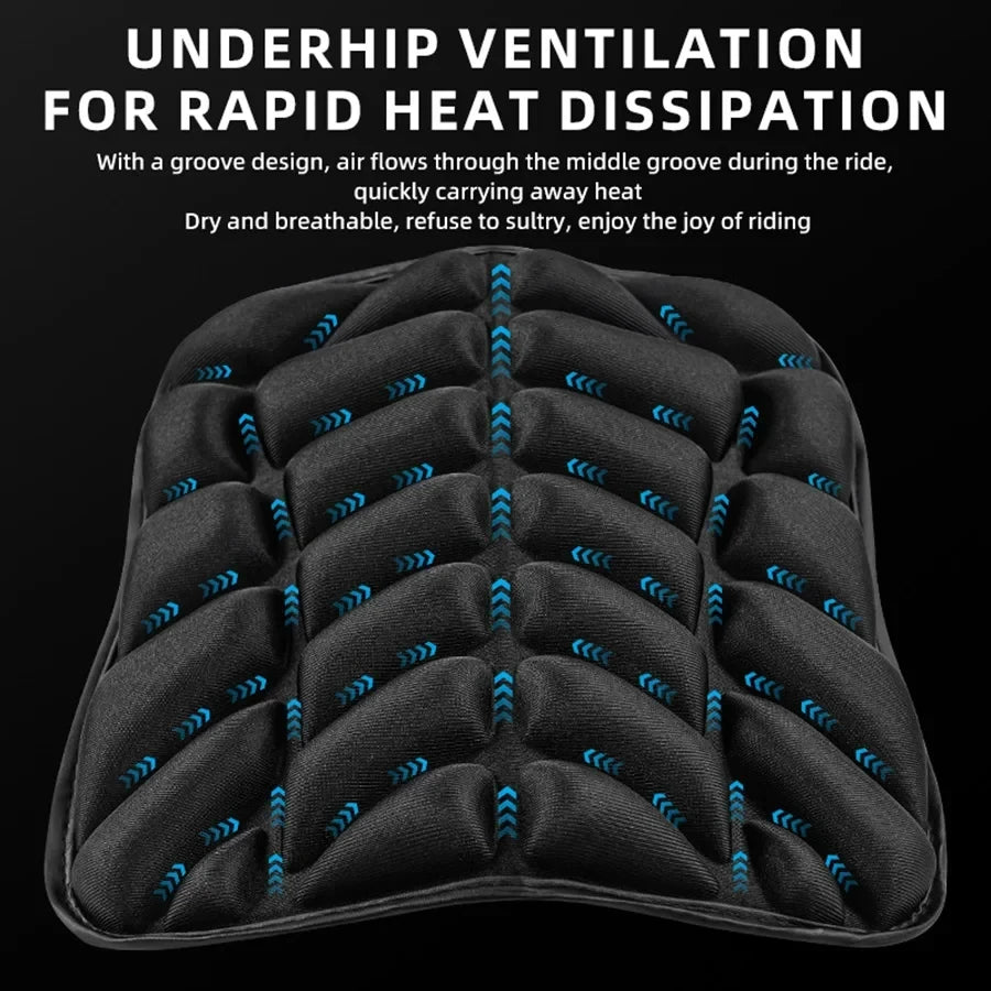 Motorcycle Seat Pad 3D Comfort Gel Cushion Seat Breathable Universal Shock Absorbing Seat Cover  - Automotive LED Light