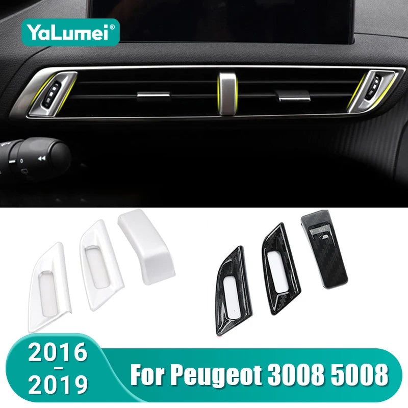 For Peugeot 3008 5008 GT 2016 2017 2018 2019 Car Central Control Air Conditioning Vent Outlet Co - Automotive LED Light