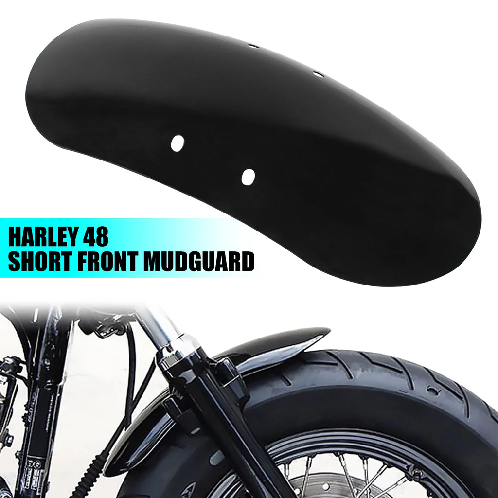 Motorcycle Gloss Black Custom Short Front Fender For Harley Sportster Forty Eight XL1200X 2010-2 - Automotive LED Light