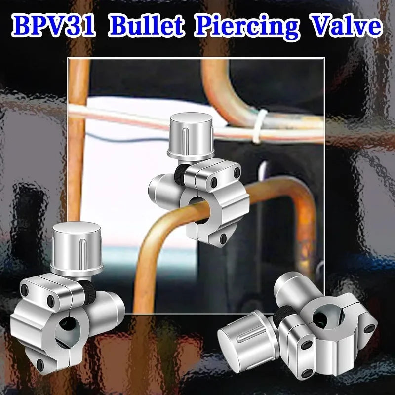 Refrigerator Puncture Valve BPV-31 Cartridge Piercing Valve Line Tap Valve For HVAC Air Conditio - Automotive LED Light