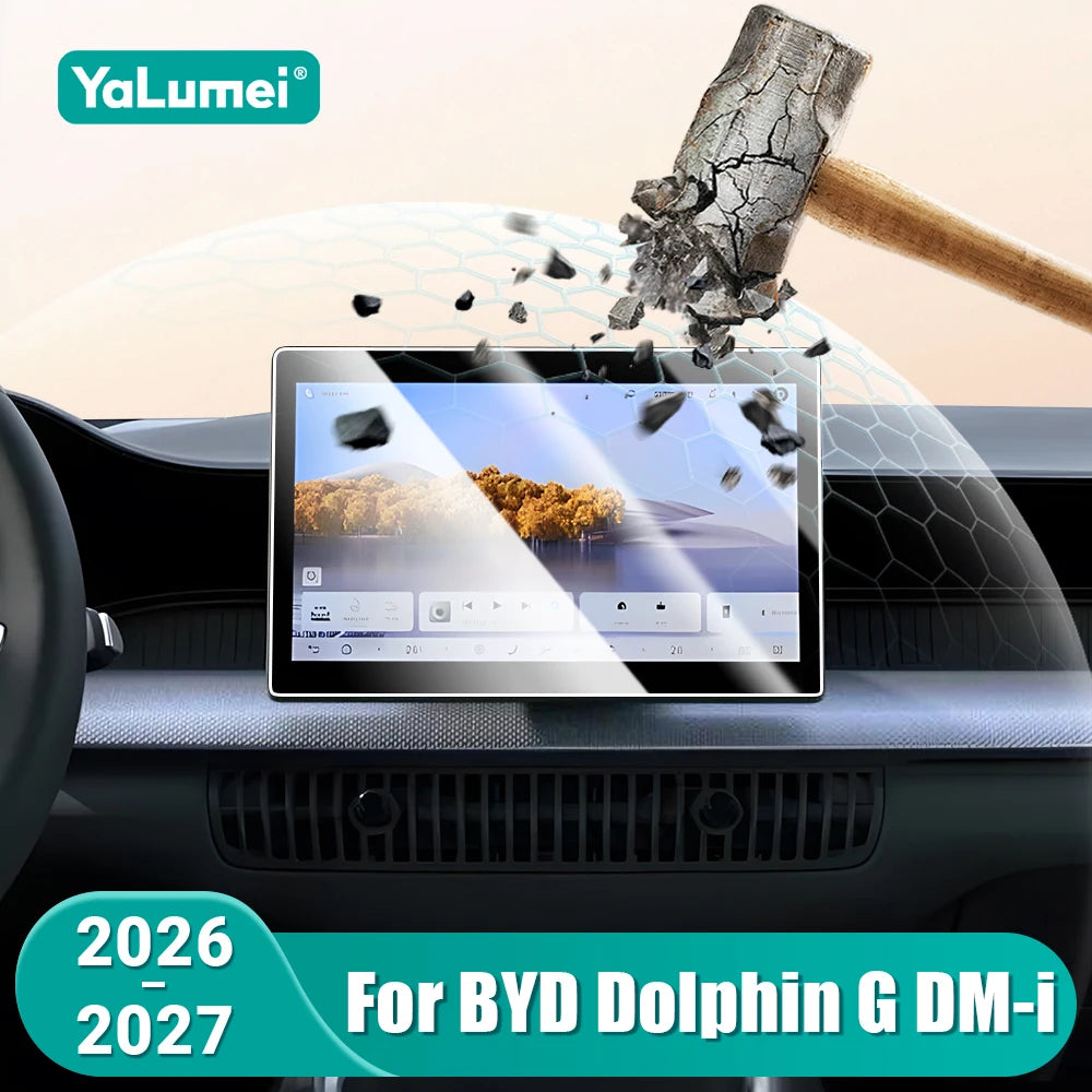 Car Tempered Glass Protector Film For BYD Dolphin G DM-i 2026 2027 Navigation Dashboard Display  - Automotive LED Light