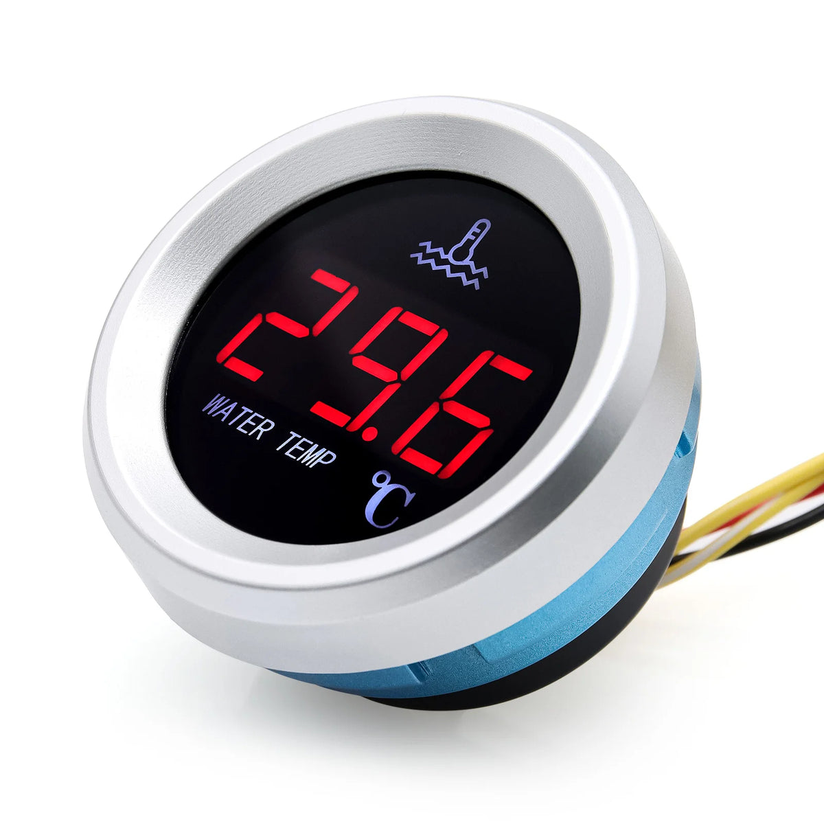 12v Auto Digital Temperature Meter 0-120℃ with Alarm Warning Red LED Display Water Temp Gauge fo - Automotive LED Light