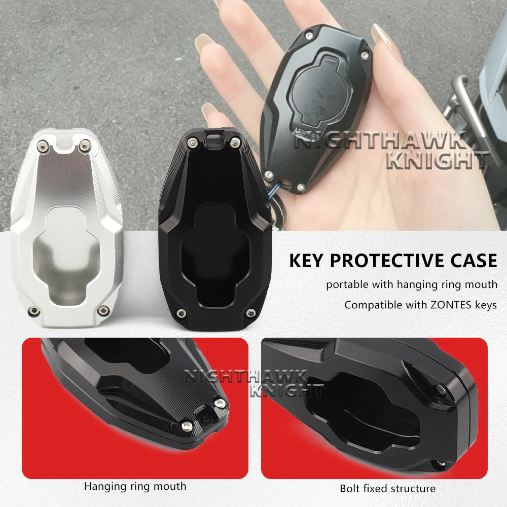 Motorcycle Accessories CNC Aluminum Key Cover Key Protective Shell For ZONTES 703F 703 RR 150X 3 - Automotive LED Light