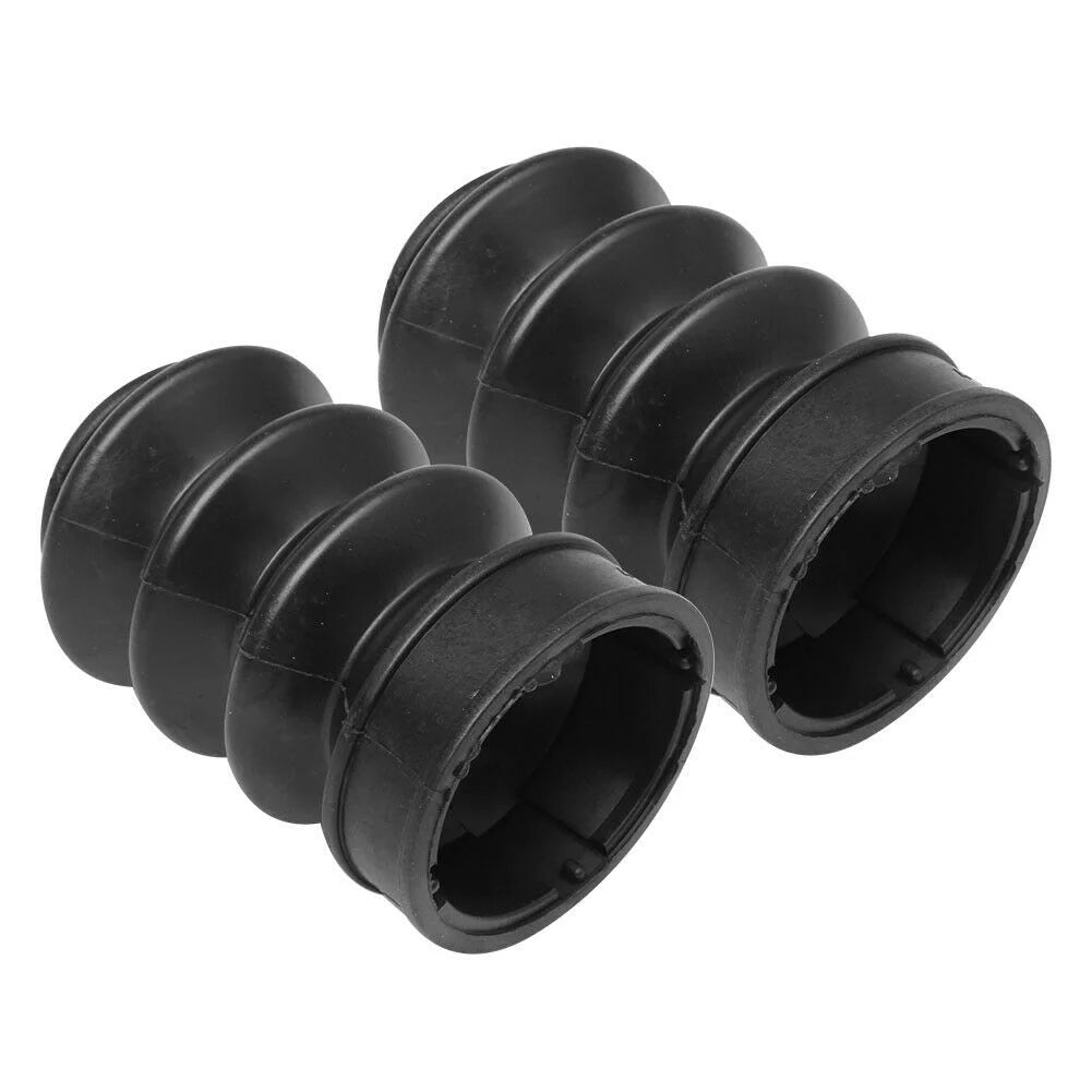 Black Motorcycle 39mm Rubber Fork Cover Gaiter Gator Boot Shock Protector Dust Guard For Harley  - Automotive LED Light