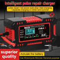Car Battery Charger 12V 6A Digital Intelligent Pulse Repair Display Overvoltage Protection House - Automotive LED Light