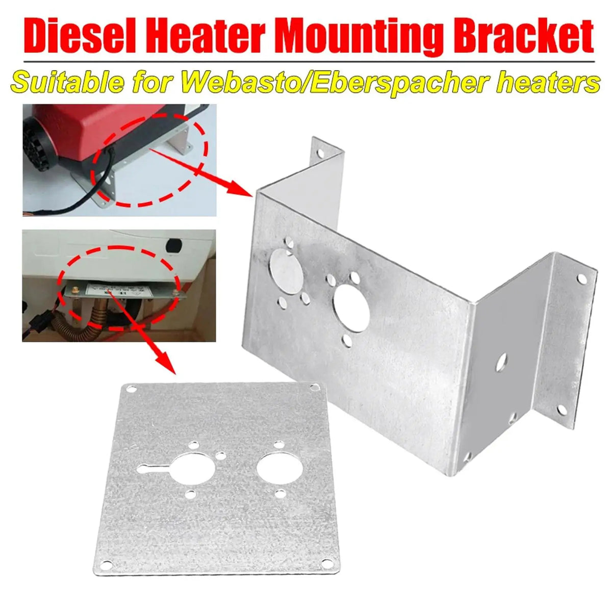 Rustproof Steel Parking Heater Base Bracket Plate Easy Install for Auto Car Truck Heater Spare P - Automotive LED Light