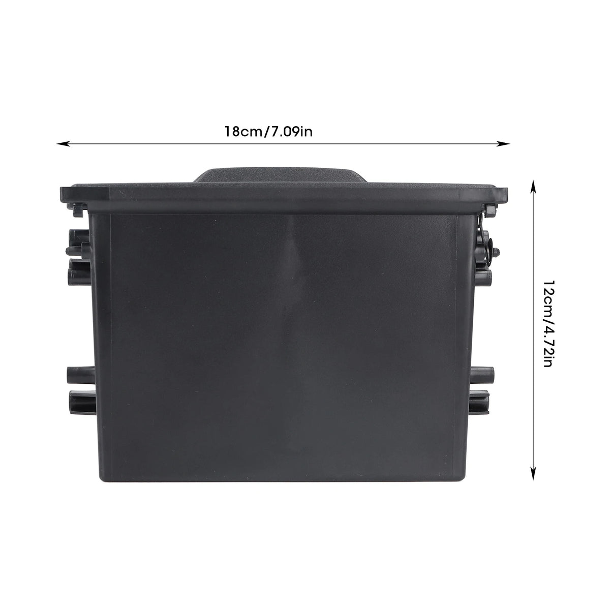 1Pc 1DIN Car Radio Storage Box Multi Application ABS Black Inner Organizer Replacement for Car R - Automotive LED Light