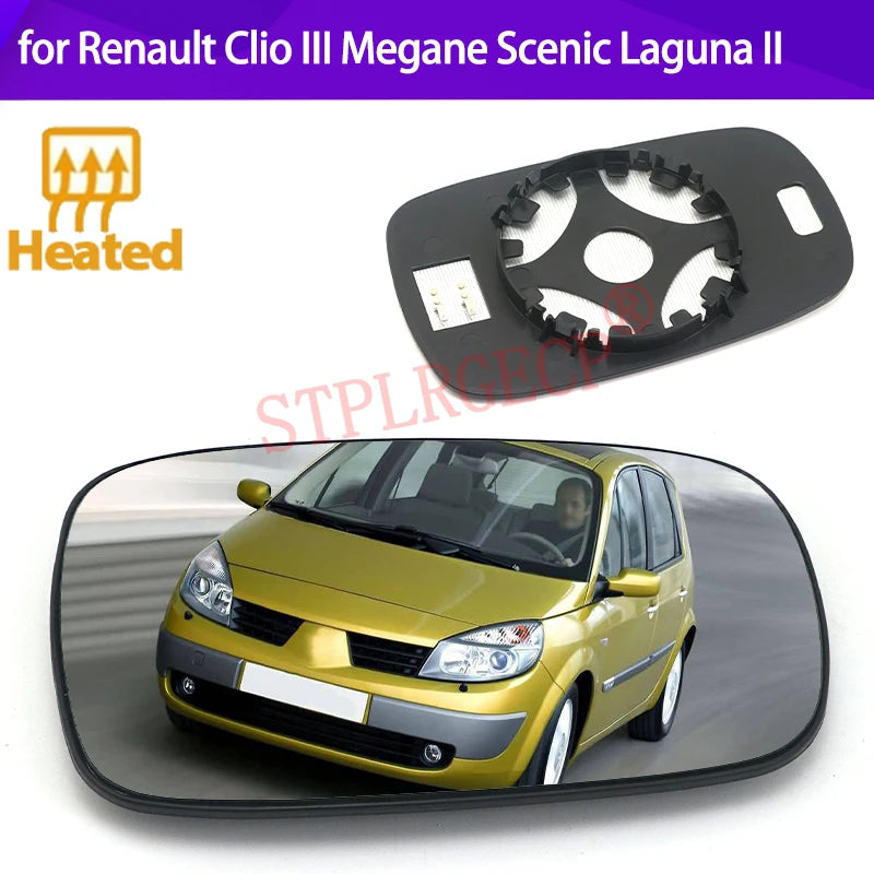 Passenger Side Driver Side Left or Right Door Side Heated Wing Mirror Glass Lens for Renault Cli - Automotive LED Light