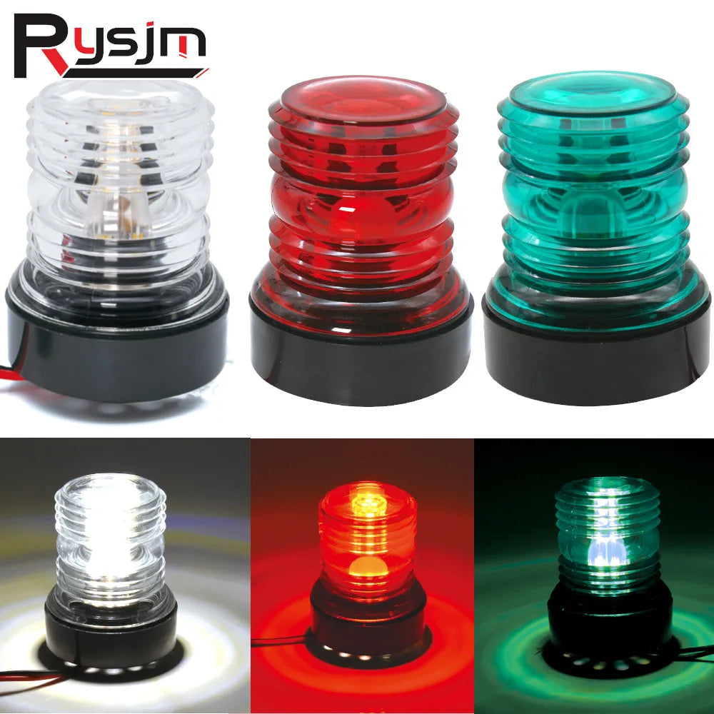 HD Waterproof 12V LED Navigation Light Marine Boat Yacht Anchor Light 360 Degree All Round Red G - Automotive LED Light