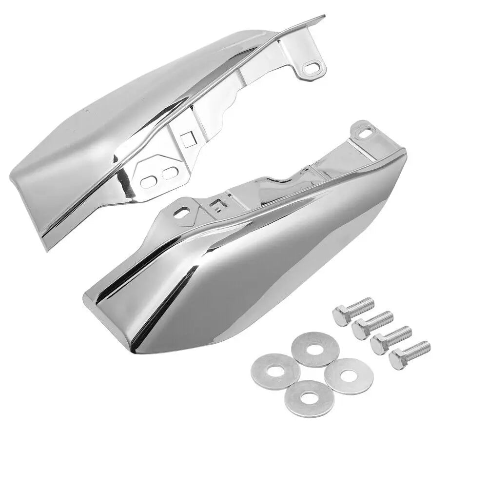 Chrome Mid‑Frame Air Deflector Heat Shield Trim For Harley Touring CVO Electra Road Street Glide - Automotive LED Light