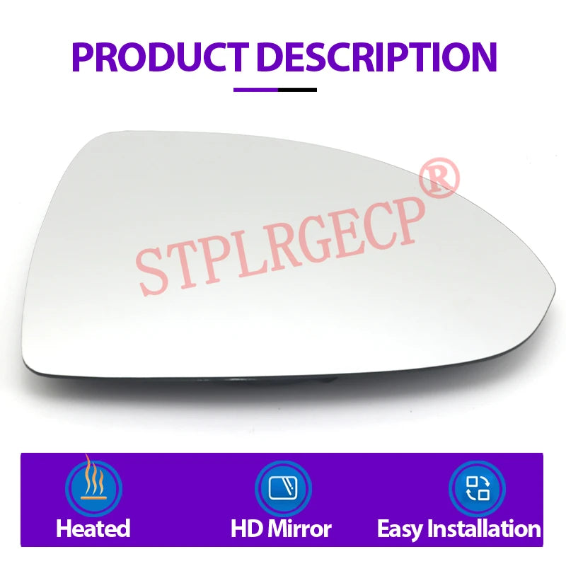 Stplrgecp Passenger Driver Side Left or Right Door Side Heated Wing Mirror Glass for Opel 2006-2019 - Automotive LED Lig