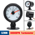 Car Racing Tachometer 2"52MM RPM Meter Analog Black Case with Blue LED Outboard Tach Gauge For 1 - Automotive LED Light