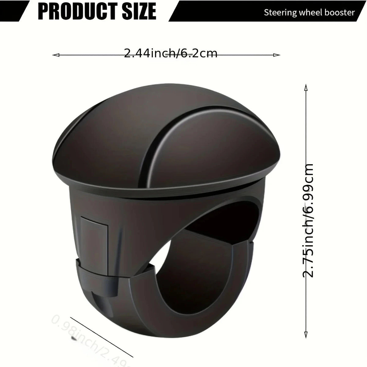 Easy-Grip Silicone Steering Wheel Knob 360° Smooth Rotation One-Hand Operation with Built-in Met - Automotive LED Light