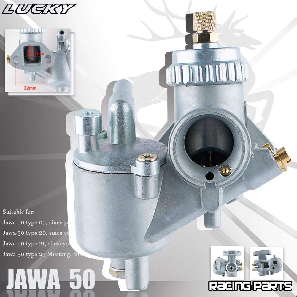 Motorcycle JAWA50 Carburetor For ROMET OGAR 200 MUSTANG 23 CARBY Moped Carburetor ATV Jawa 50 AT - Automotive LED Light