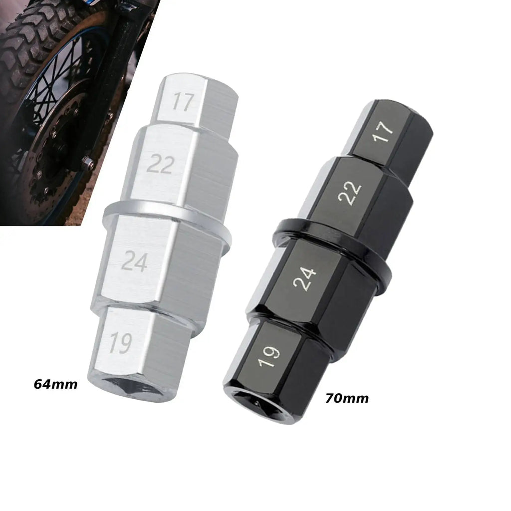 Motorcycles Hex Axle Tool Chrome Silver Hex Wrench Removal Tool Hex Allen Axle Spindle Tool for  - Automotive LED Light