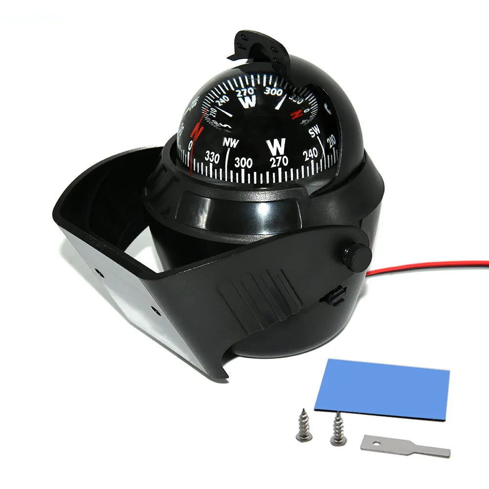 High Precision Sea Pivoting Marine Compass Marine Military Electronic Boat Ship Vehicle Car Comp - Automotive LED Light