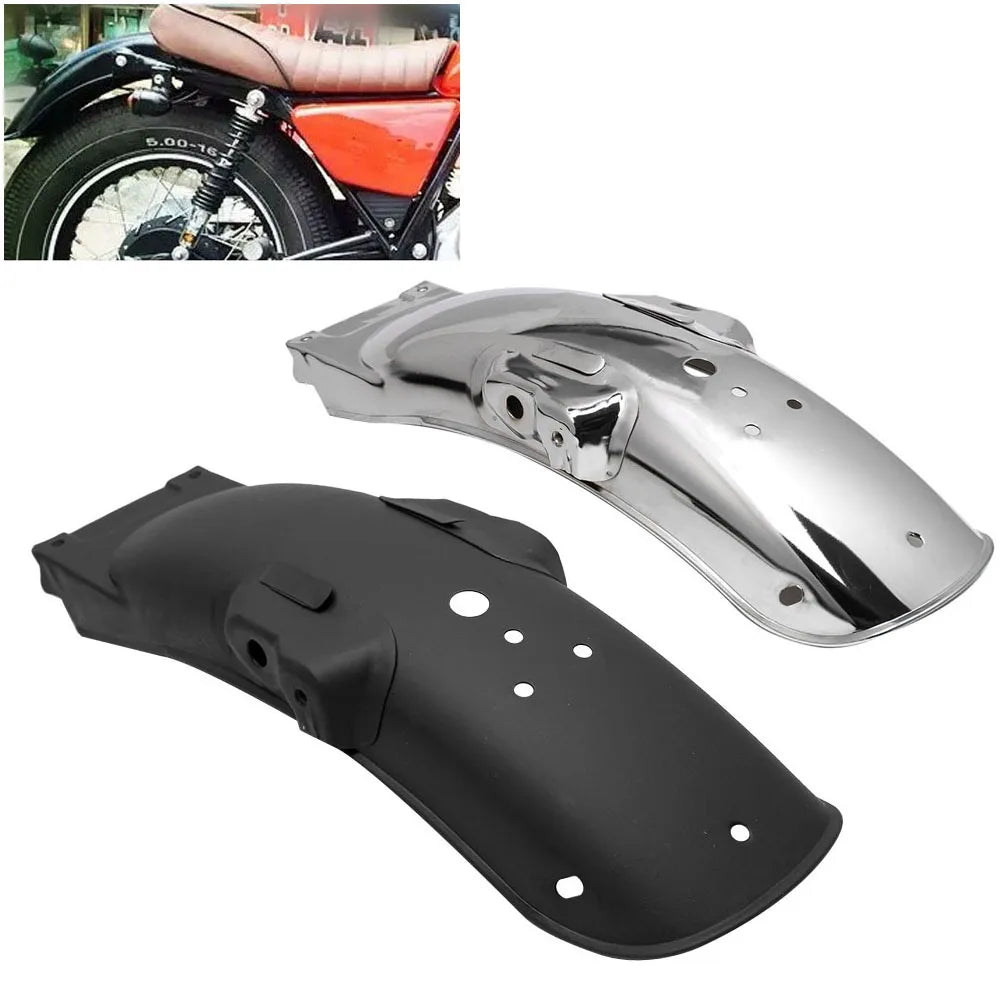 Universal Motorcycle Cafe Racer Retro Rear Metal Fender Mudguard Cover Fit For Honda CG125 Yamah - Automotive LED Light
