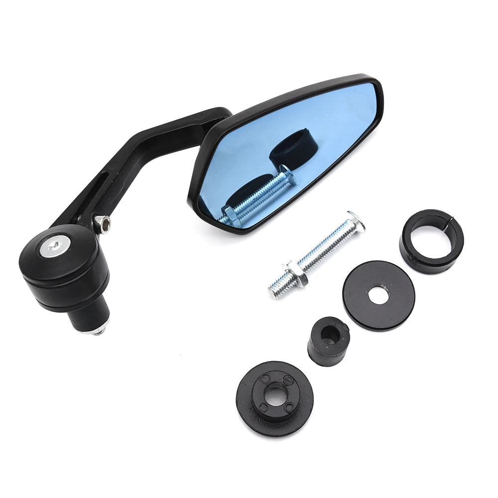 Motorcycle Bike Cruiser Chopper ATV Aluminum 7/8'' 22mm Bar End Side Rear View Mirror For BMW Du - Automotive LED Light