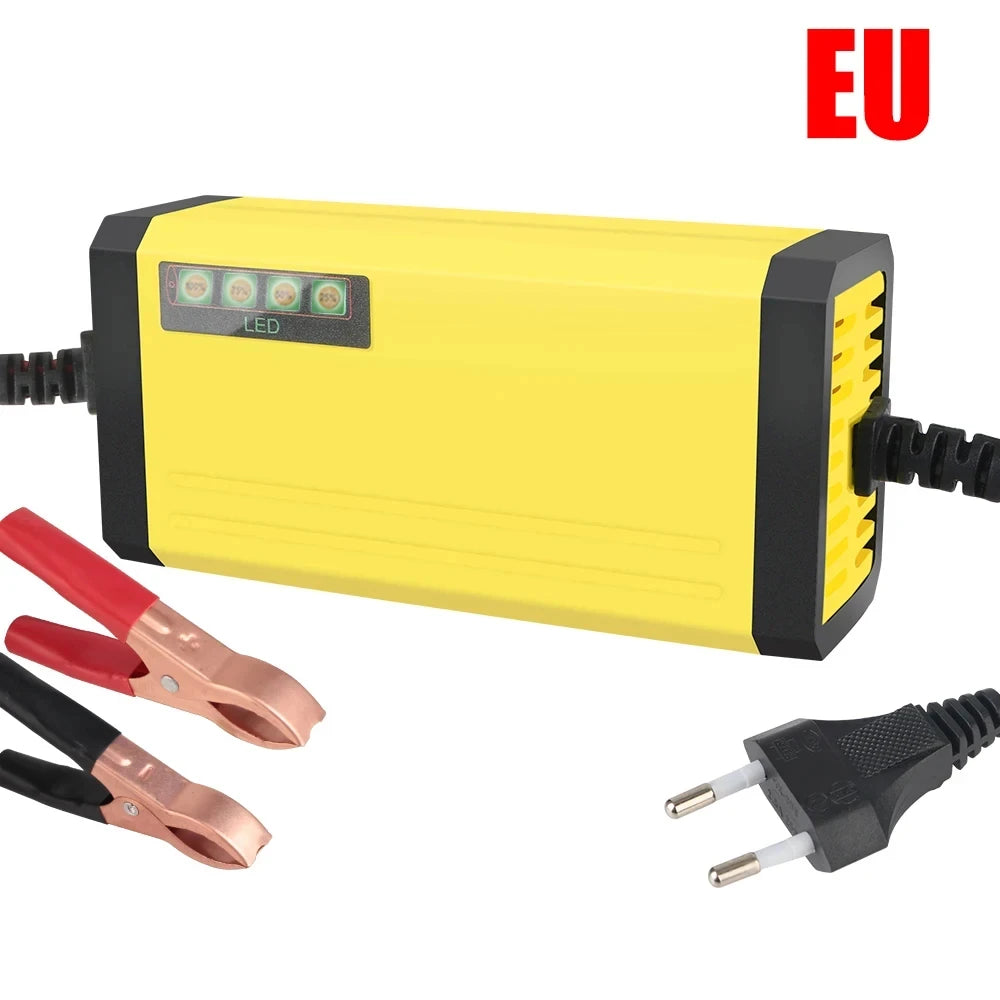 Car Battery Charger 12V 2A 220V Power Puls Repair Charger Wet Dry Lead Acid Battery LED Display  - Automotive LED Light