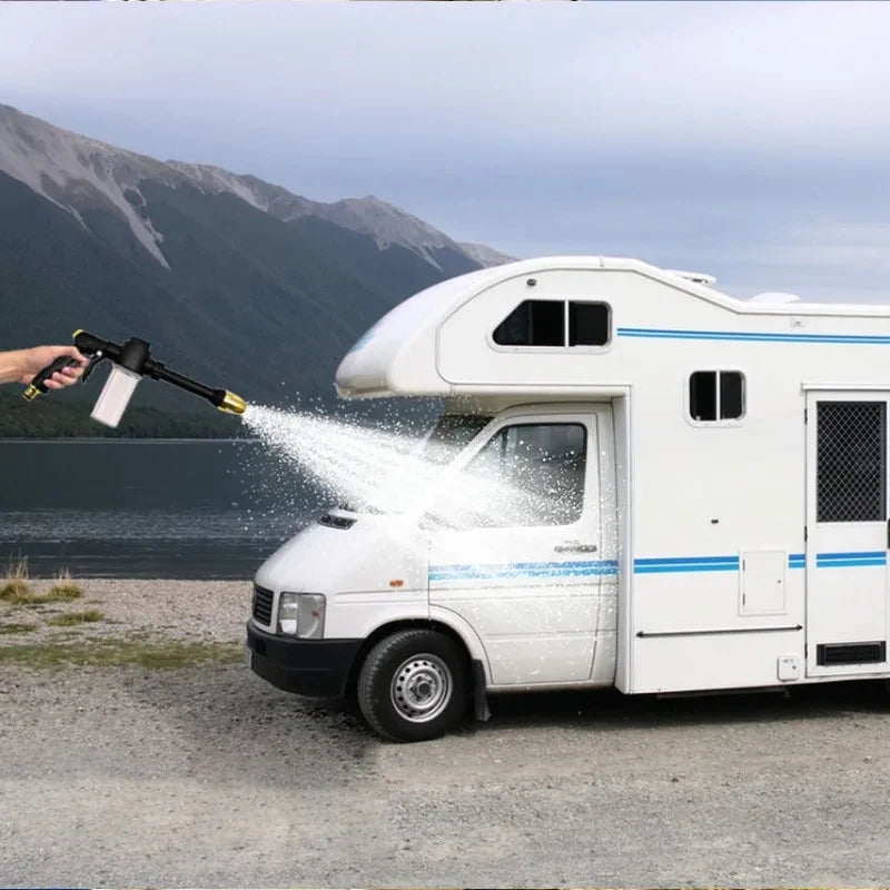 High Pressure Car Washing Water Gun Long Rod Nozzle Garden Hose Nozzle Multi-Function Watering T - Automotive LED Light