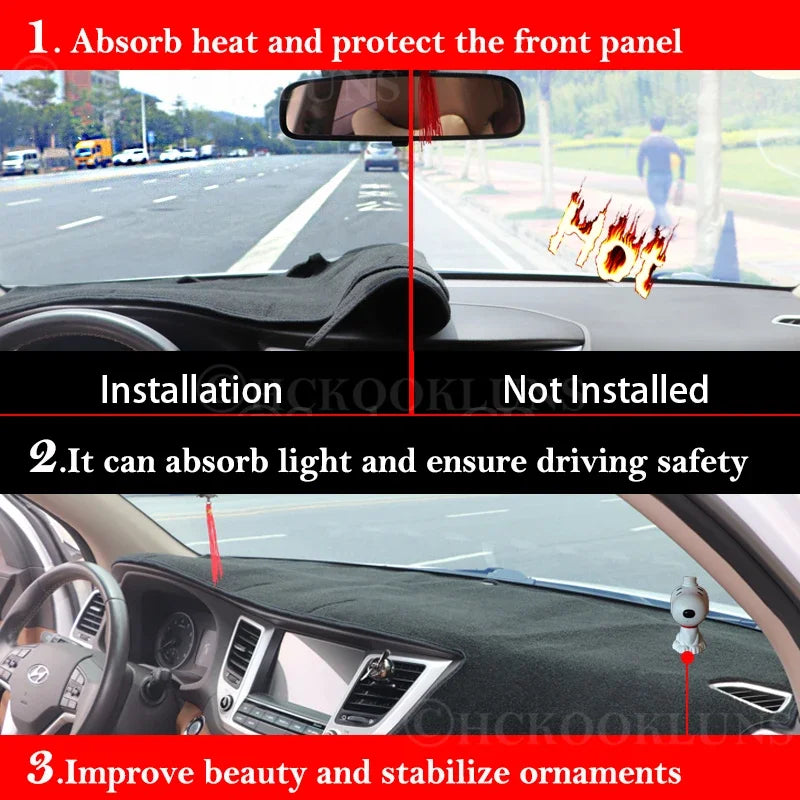 For Hyundai Grandeur Azera 2006 ~ 2011 Dashboard Cover Pad Protective Car Access for Hyundai 2006-2011 - Automotive LED