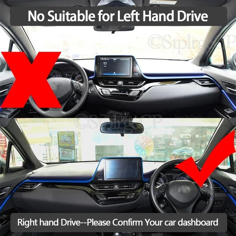Anti-Slip Dashboard Cover Protective Pad Car Accessories Sunshade Carpet for Toyota C-HR 2017 20 - Automotive LED Light