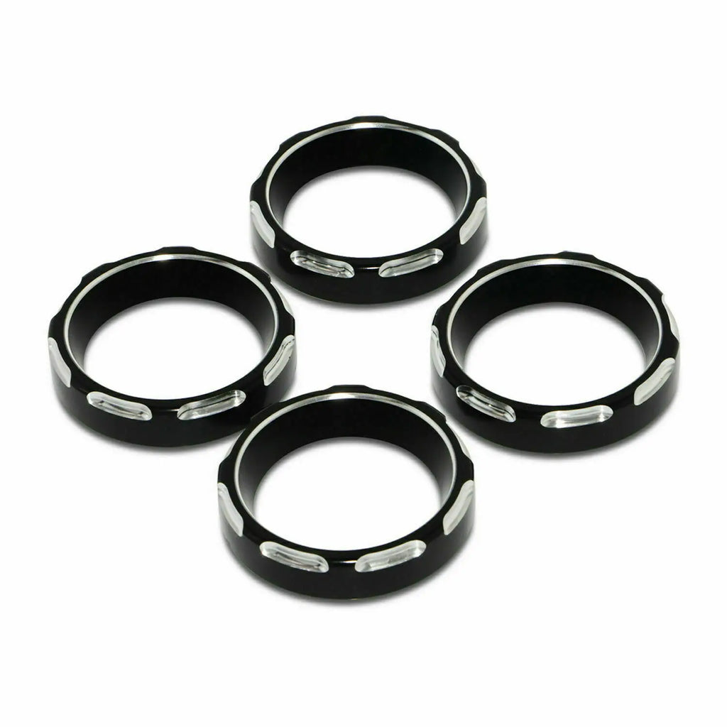 6Pcs Motorcycle Speedometer Gauge Burst Bezel Trim Kit For Harley Touring Electra Glide CVO Ultr - Automotive LED Light