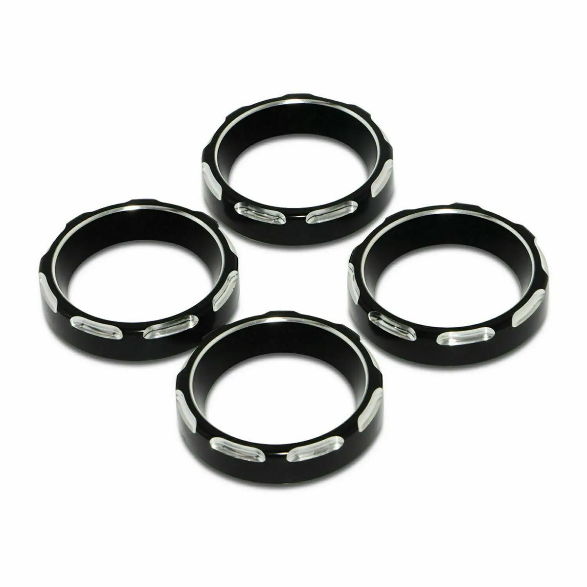 6Pcs Motorcycle Speedometer Gauge Burst Bezel Trim Kit For Harley Touring Electra Glide CVO Ultr - Automotive LED Light
