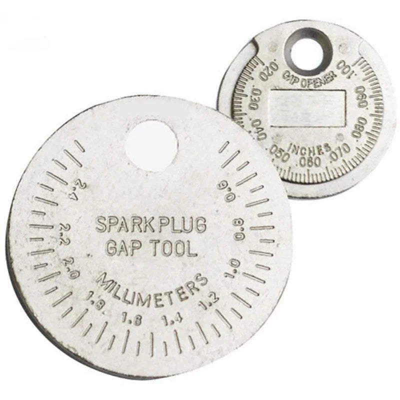 0.6-2.4mm Range Coin-Type Spark Plug Gage Gap Tool Feeler Spark Plug Gap Measurement Tool Easy-T - Automotive LED Light