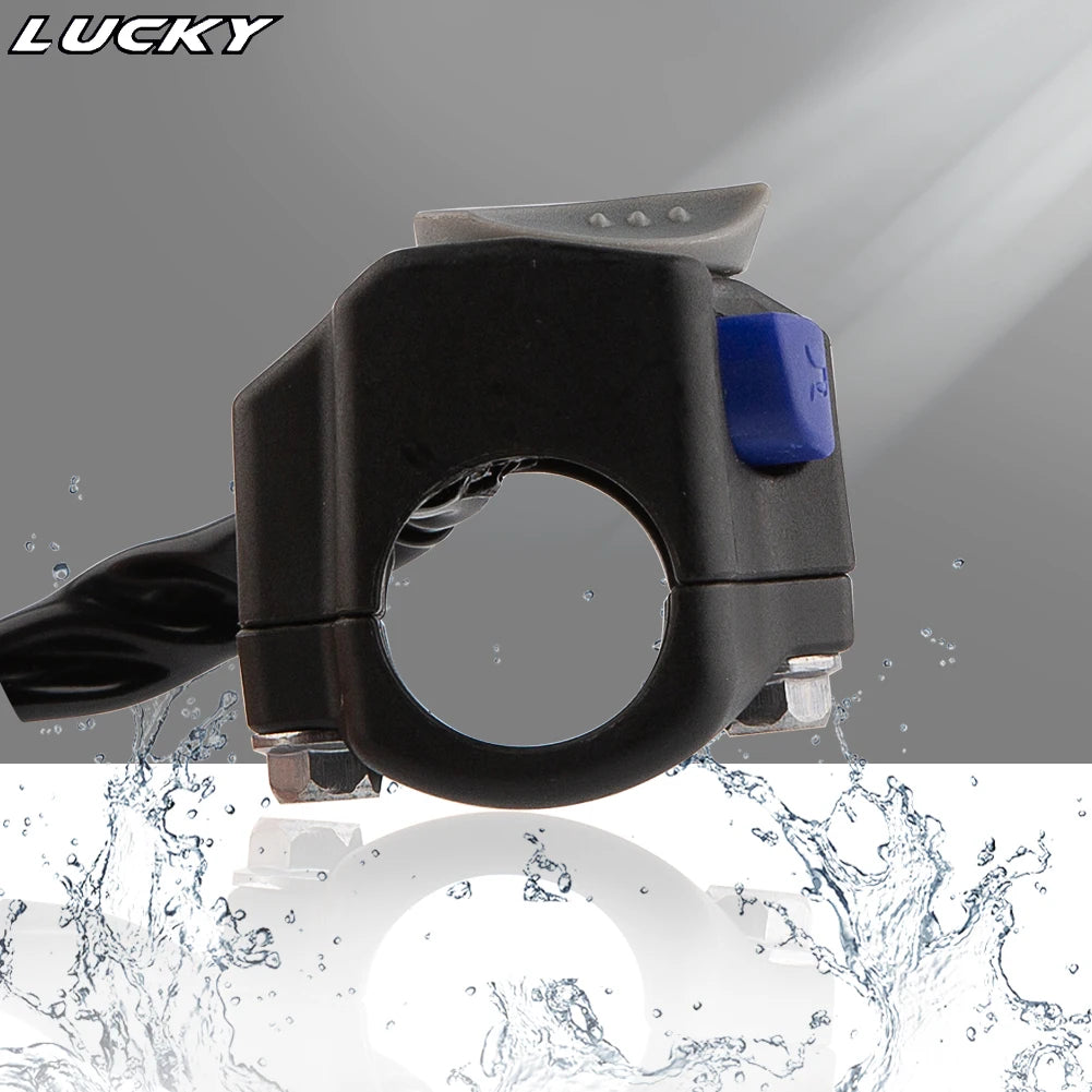 Motorcycle Three Function Switch Waterproof Headlight Turn Light Horn ON/OFF Flameout Starter St - LED Motorcycle Light