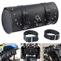 Motorcycle Tool Bag Faux Leather Handlebar Roll Bag Waterproof Saddlebag Side Pannier Retro Siss - Automotive LED Light