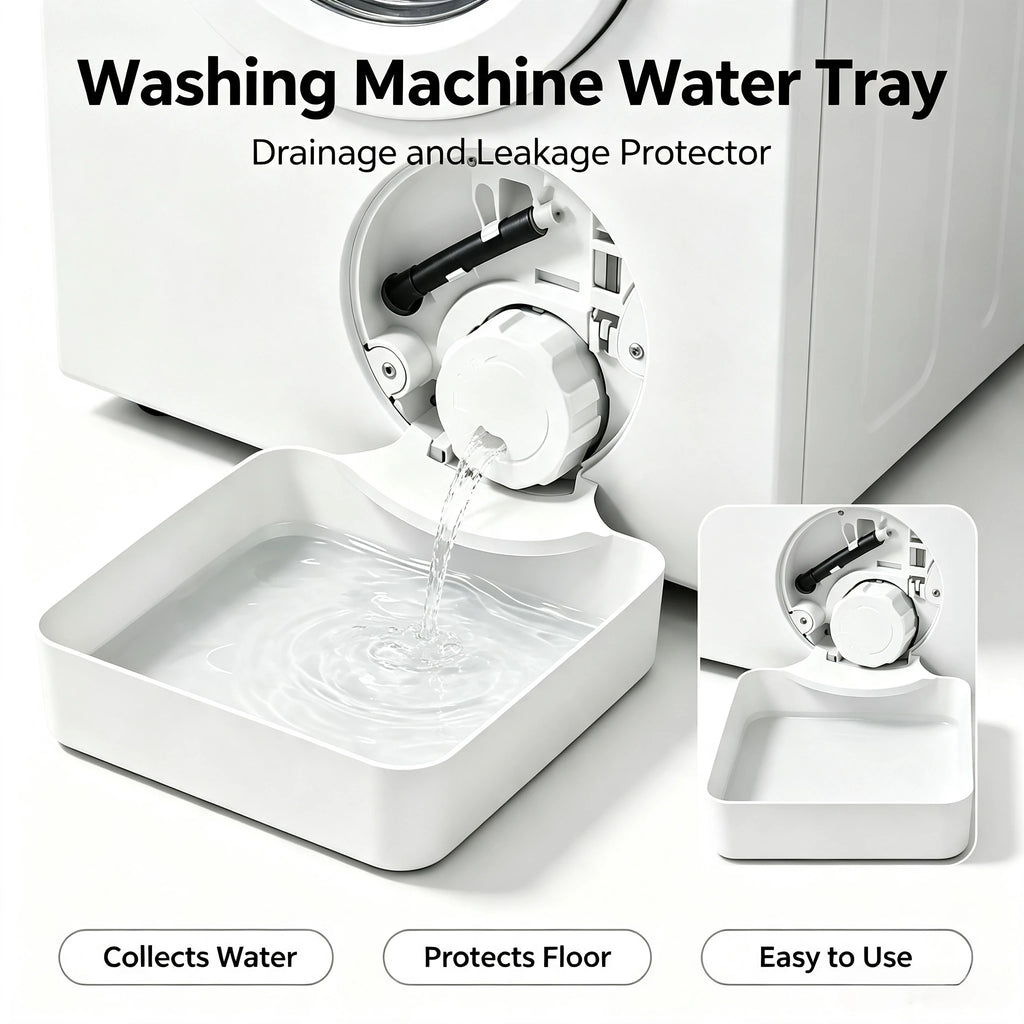 Household Washing Machine Drain Pan Spill Leak Water Catcher Tray Floor Protector Tray for Front - Automotive LED Light