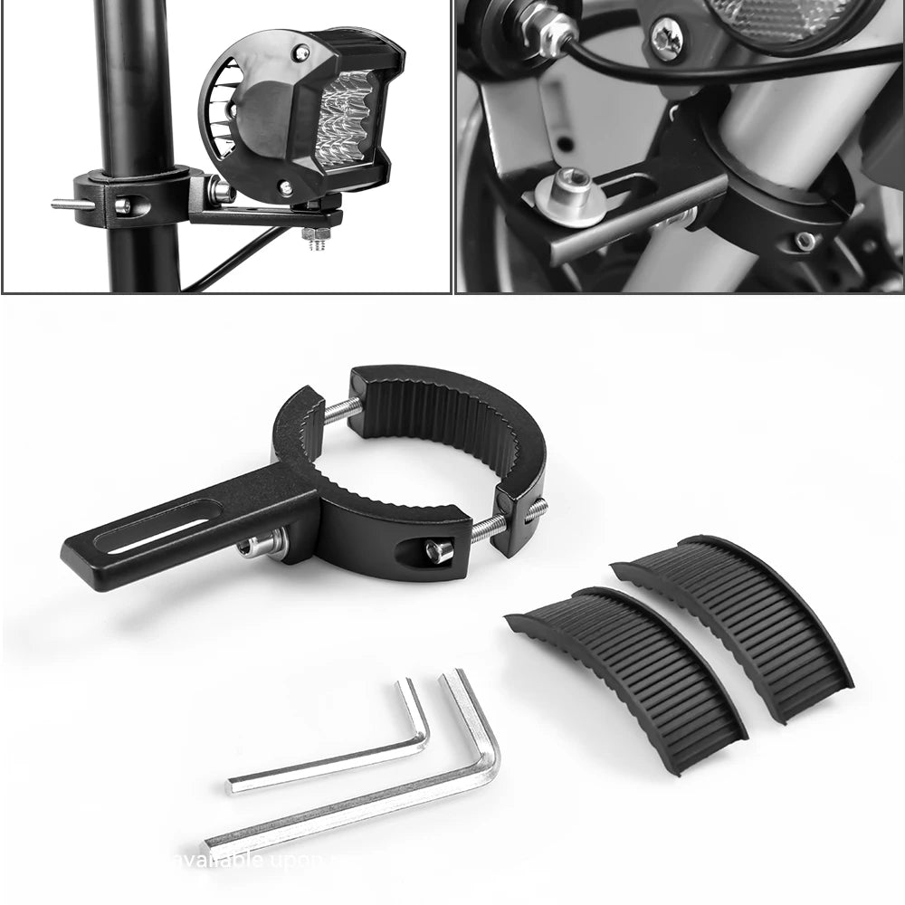 Universal Adjustable 3.8-6cm/2cm-3.8cm Tube Light Bracket For Motorcycle ATV UTV LED Work Light  - LED Motorcycle Light