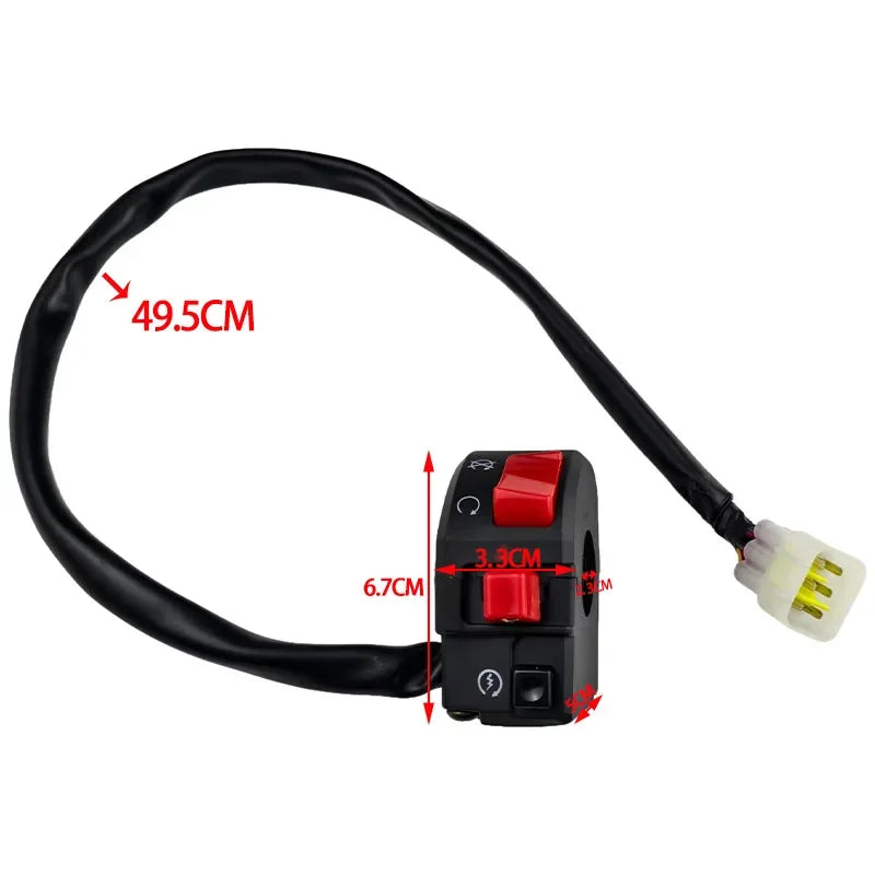 Motorcycle Modification Accessories Ducati Right Side Switch with Dual Flash ZKG Ducati Combinat - Automotive LED Light