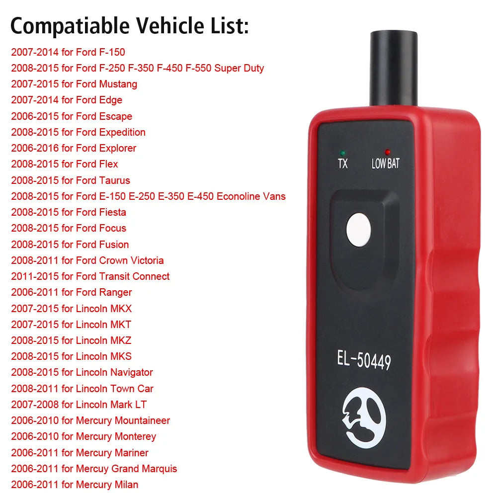 EL50449 TPMS Activation Tools TH9OECT5 Auto Tire Pressure Monitoring System For Ford Vehicles Ca - Automotive LED Light
