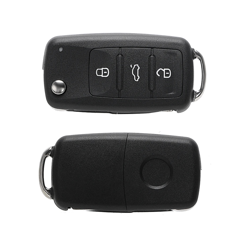 3 Buttons Remote Flip Blank Covers Car Keys For VW Car Key Shell for Volkswagen Golf Jetta Polo  - Automotive LED Light