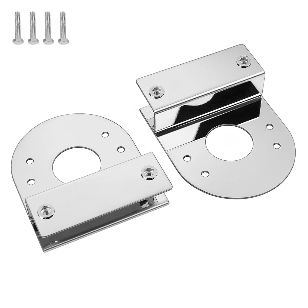 Universal Clip On Light Base Bracket 2Pcs Stainless Steel Lamp Mount Holder For Semi Trailer Tru - Automotive LED Light