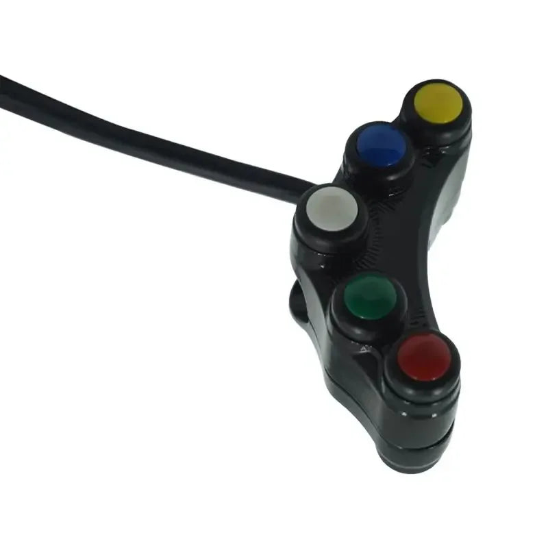 Universal Aluminum 7/8" 22mm Motorcycle Handlebar Switch Turn Signal Headlight Fog Light Horn ON - LED Motorcycle Light