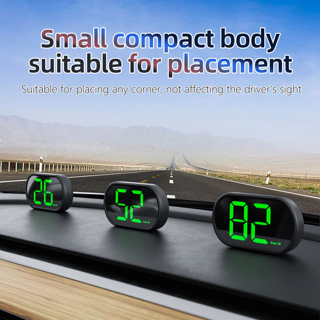 X2 GPS HUD Car Speed Head Up Display Digital Speedometer Big Font KMH Accessories GPS+Beidou Dua - Automotive LED Light