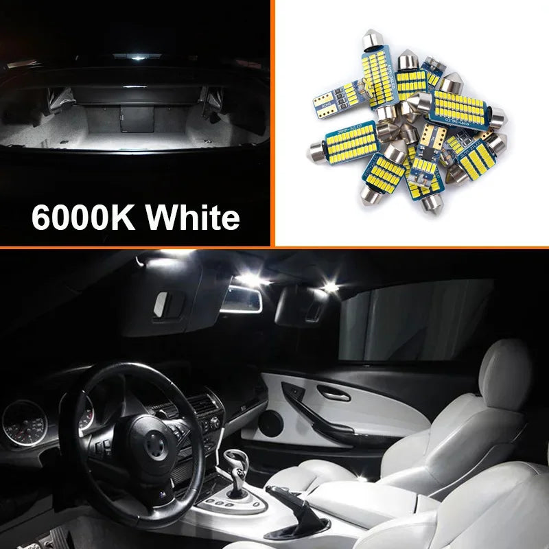 AutoGlowLED 9Pcs Canbus LED Interior Light Kit for Renault Captur 2013-2020