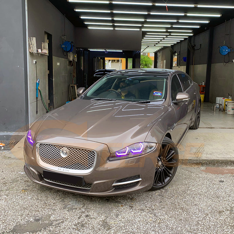 For Jaguar XJ XJR XF XE F-Pace Day Light Ultra Bright Concept M4 Iconic Style Dynamic Multi Color RGB LED Angel Eyes Halo Rings