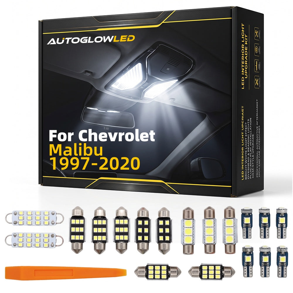 AutoGlowLED LED Interior Light Kit for Chevrolet Malibu 1997-2020